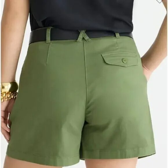 J. Crew Utility Green Pleated Capeside Chino Short/NWT/12 - Picture 3 of 13